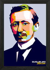 Listing image for Guglielmo Marconi Pop Art Portrait Framed Wall Art Poster Canvas Print Picture