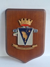 Listing image for Militaria Piccolo CREST Heraldic Plaque In Wood 5th Aviation Reg. E.I. Rigel