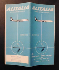 Listing image for Summer 1962 Alitalia Italian Air Line Flight Timetable Aviation Memorabilia