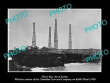 Listing image for OLD POSTCARD SIZE PHOTO OF GLACE BAY NOVA SCOTIA MARCONI WIRELESS STATION 1920