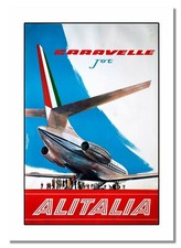 Listing image for Alitalia 1960 Inspired By Italian Vintage Airline Advert Travel Planes Poster