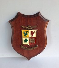 Listing image for Militaria Small Crest Plaque Heraldry IN Wood Aviation Military
