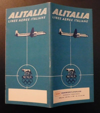 Listing image for June 1 1959 Alitalia Italian Air Line Flight Timetable Aviation Memorabilia